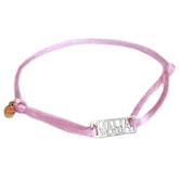 Pulsera mamá plata rosa